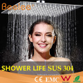 10" 2mm SUS304 Square Water Saving Flexible Shower Head